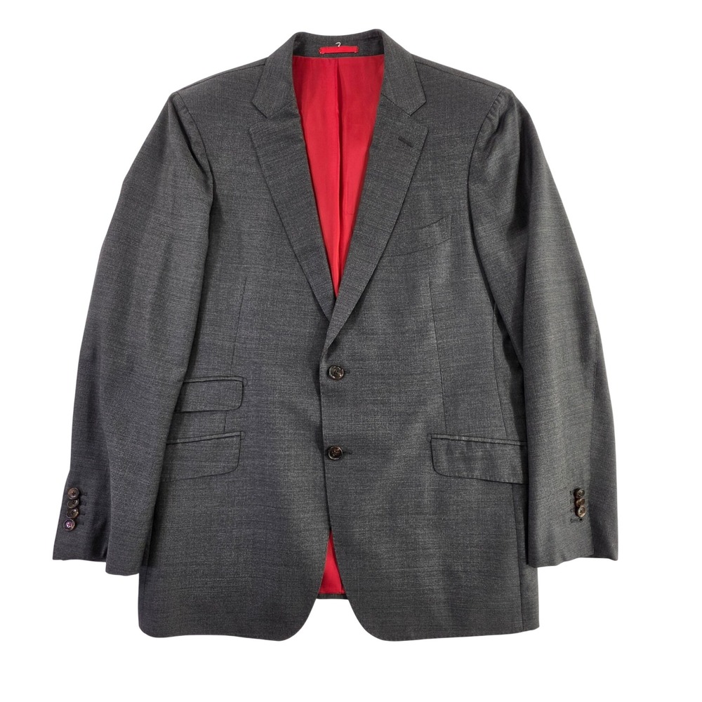 Suit Supply Blazer Men 42R Grey EUC Vitale Barberis Canonico Italian Wool